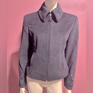 St John by Marie Gray Wool & Cashmere Blazer Jacket Sz 2